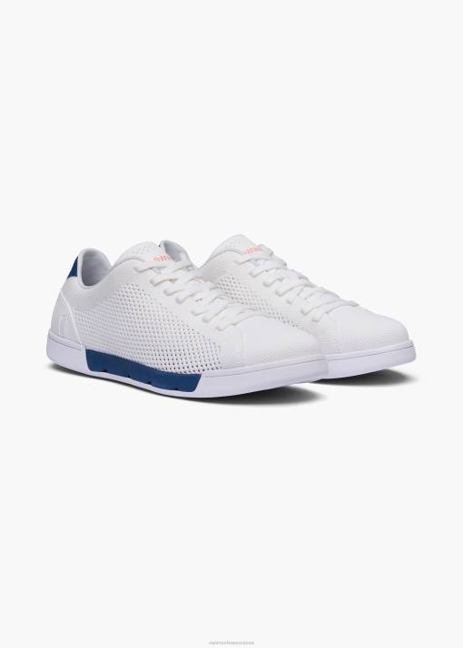 SWIMS blanc/bleu enseigne tricot de tennis brise chaussure 8HDH80