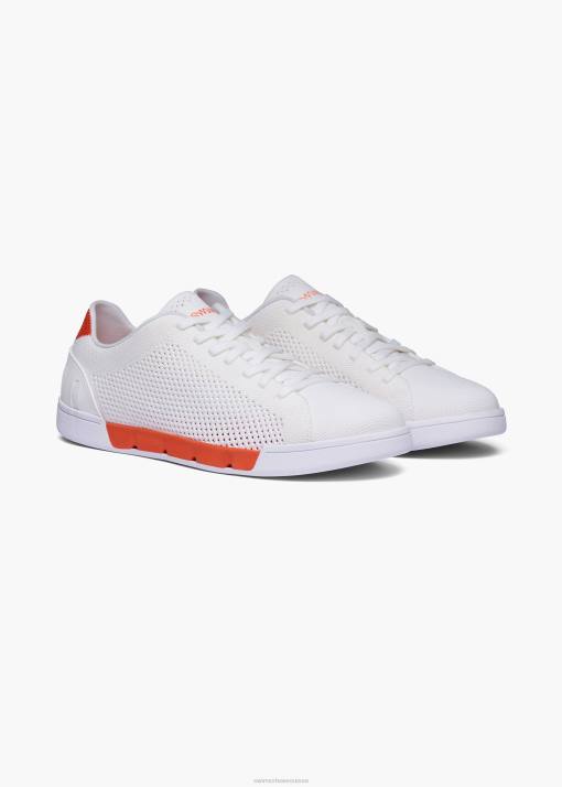 SWIMS blanc/orange tricot de tennis brise chaussure 8HDH85