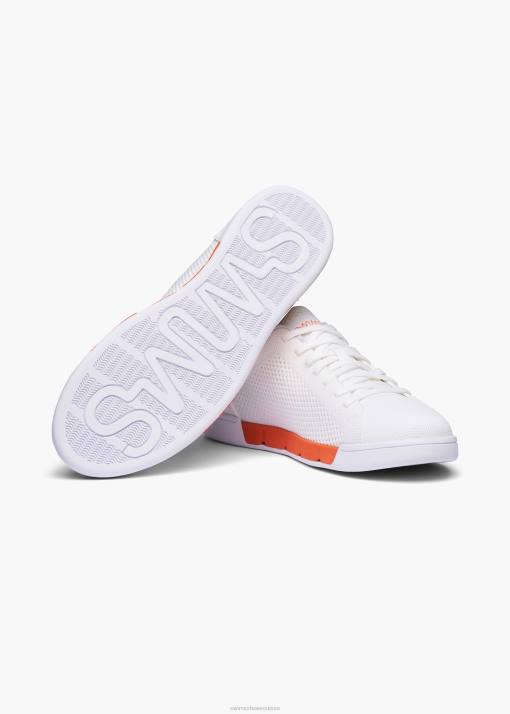 SWIMS blanc/orange tricot de tennis brise chaussure 8HDH85