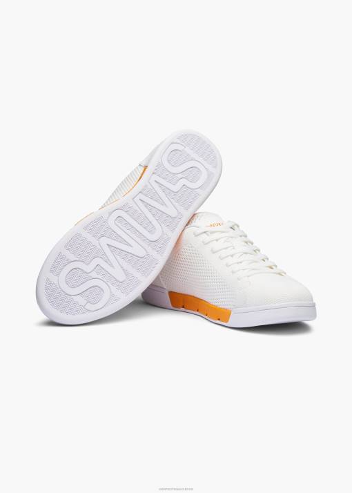 SWIMS blanc/safran tricot de tennis brise chaussure 8HDH74