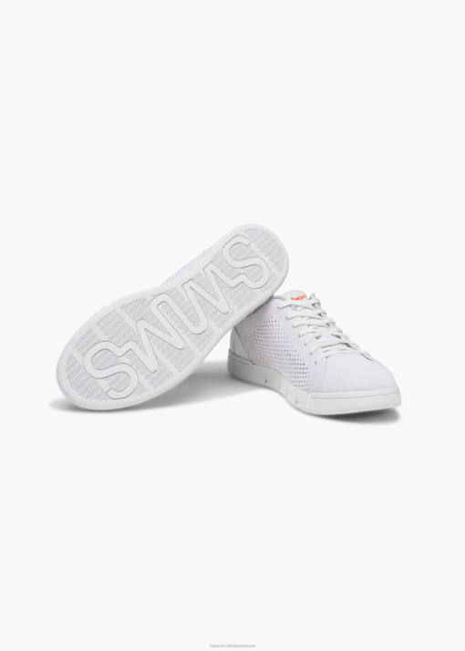 SWIMS blanc tricot de tennis brise chaussure 8HDH70