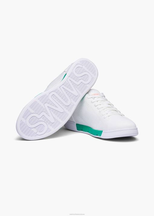 SWIMS blanc/vert herbe tricot de tennis brise chaussure 8HDH72
