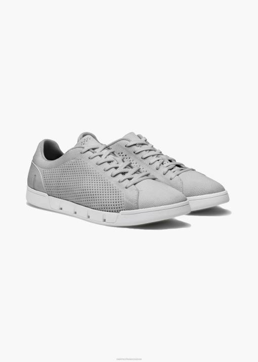 SWIMS gris clair/blanc tricot de tennis brise chaussure 8HDH89
