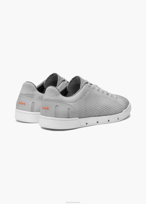 SWIMS gris clair/blanc tricot de tennis brise chaussure 8HDH89