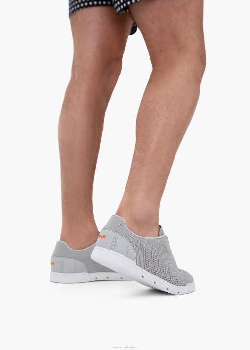 SWIMS gris clair/blanc tricot de tennis brise chaussure 8HDH89