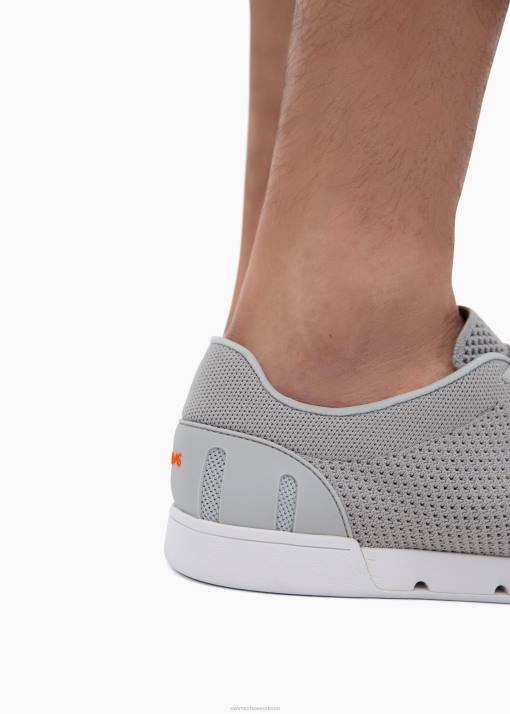 SWIMS gris clair/blanc tricot de tennis brise chaussure 8HDH89