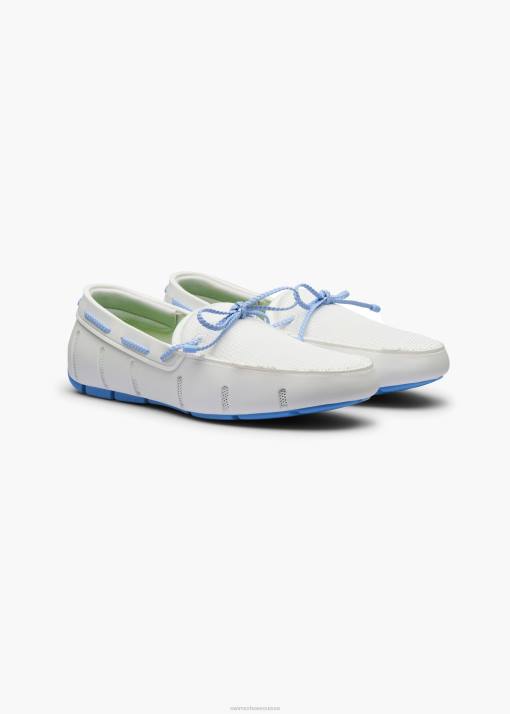 SWIMS blanc mocassin en dentelle tressée chaussure 8HDH33