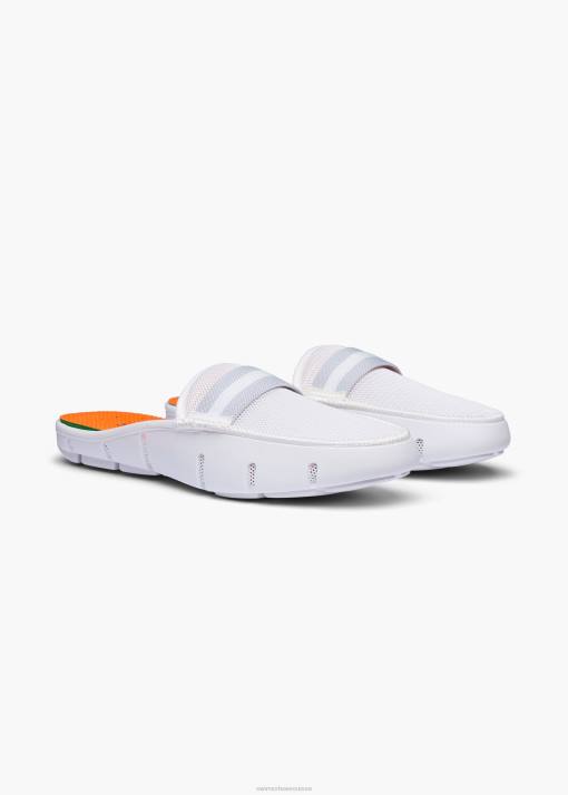 SWIMS blanc mocassin à glissière chaussure 8HDH56