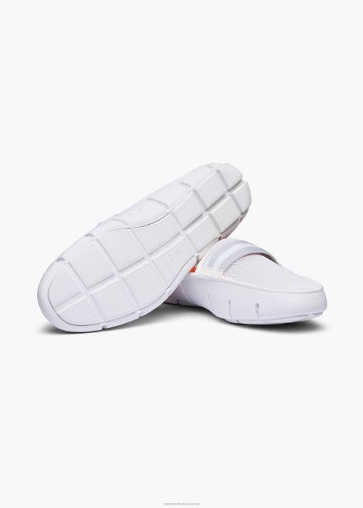 SWIMS blanc mocassin à glissière chaussure 8HDH56