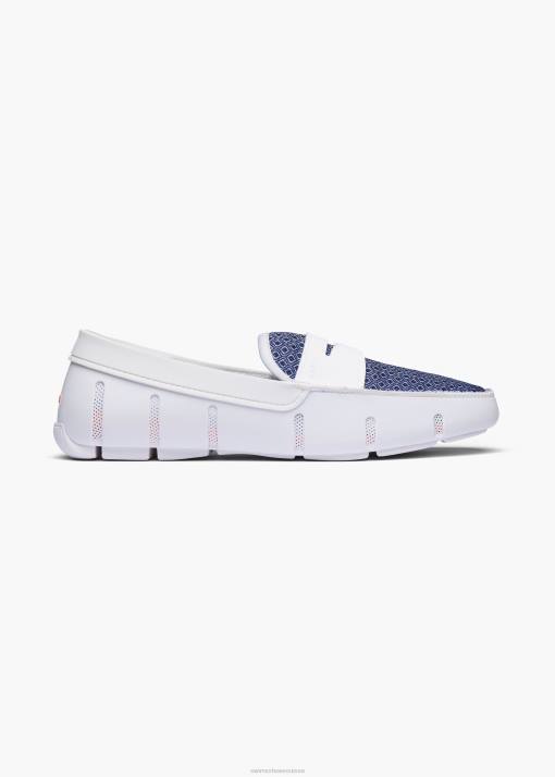 SWIMS blanc mocassin imprimé chaussure 8HDH23