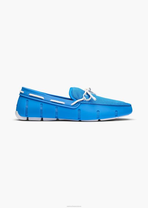 SWIMS ciels bleus mocassin en dentelle tressée chaussure 8HDH29
