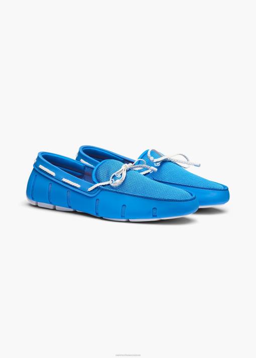 SWIMS ciels bleus mocassin en dentelle tressée chaussure 8HDH29