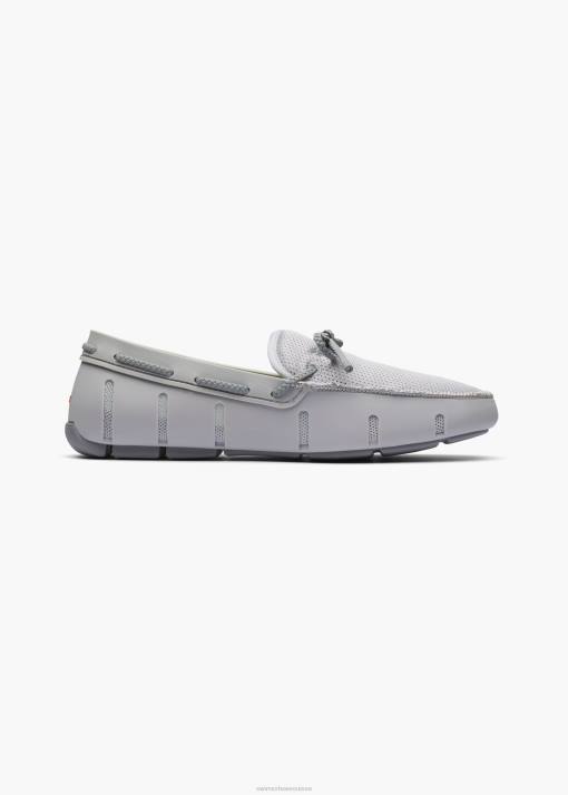 SWIMS gris clair mocassin en dentelle tressée chaussure 8HDH40