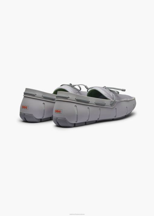 SWIMS gris clair mocassin en dentelle tressée chaussure 8HDH40