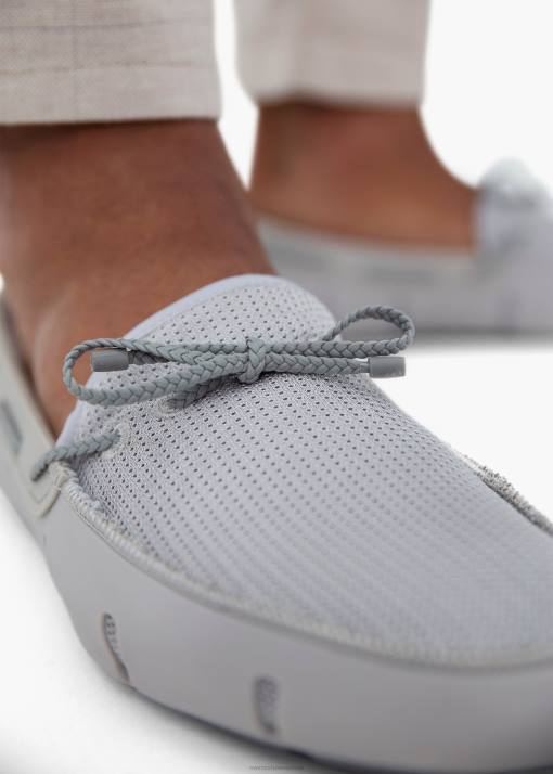SWIMS gris clair mocassin en dentelle tressée chaussure 8HDH40