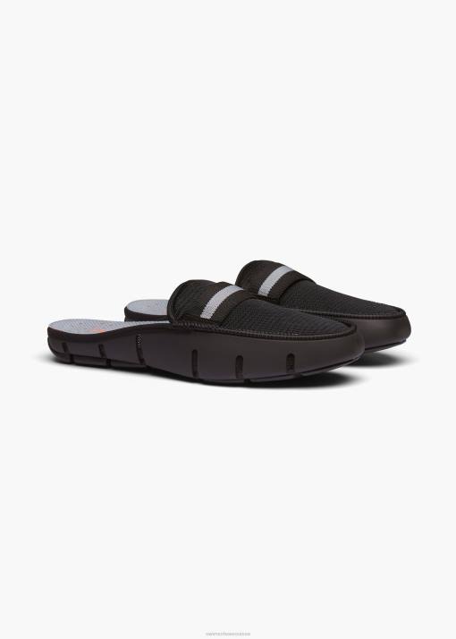 SWIMS gris noir mocassin à glissière chaussure 8HDH49