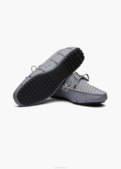 SWIMS gris noir pilote tissé chaussure 8HDH19