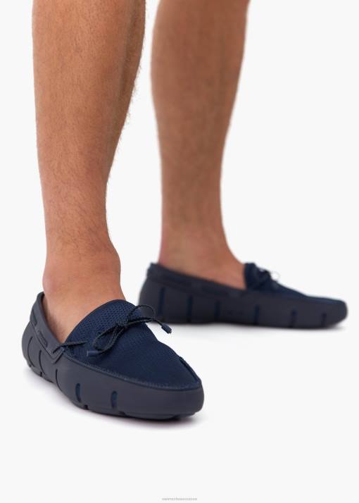 SWIMS marine mocassin en dentelle tressée chaussure 8HDH60