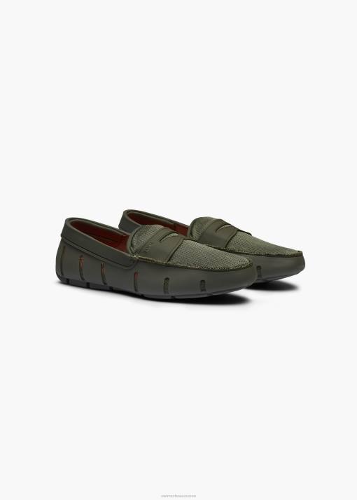 SWIMS olive mocassin chaussure 8HDH48