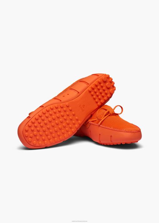 SWIMS orange mocassin lux en dentelle tressée chaussure 8HDH16
