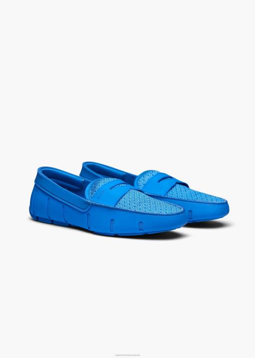 SWIMS voile bleue mocassin imprimé chaussure 8HDH31