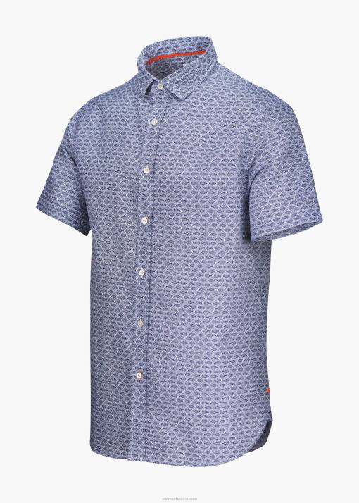 SWIMS crépon bleu marine chemise en seersucker sorrento vêtements 8HDH232