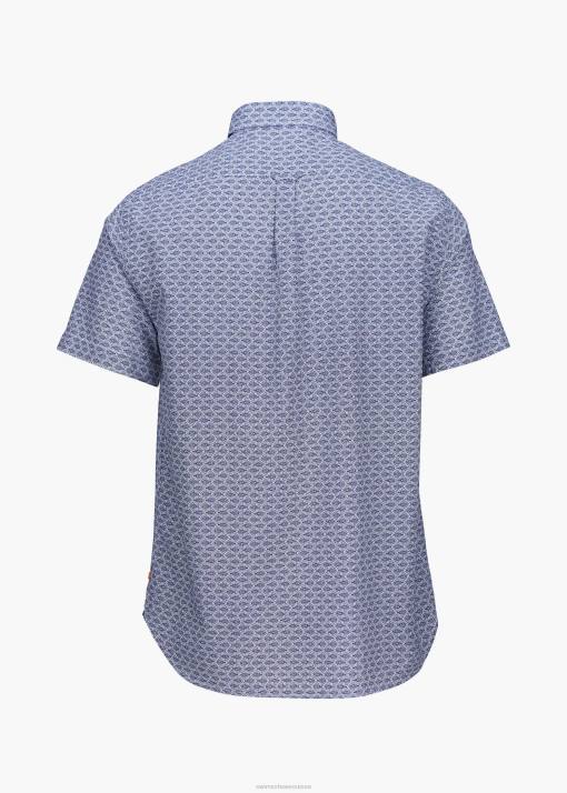 SWIMS crépon bleu marine chemise en seersucker sorrento vêtements 8HDH232