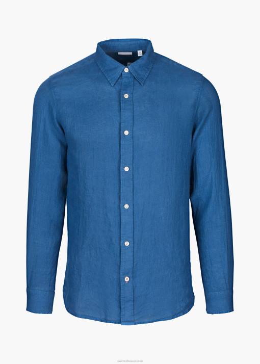 SWIMS enseigne bleue chemise en lin amalfi vêtements 8HDH229