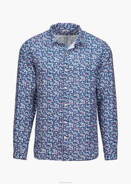 SWIMS flore marine chemise en lin imprimé amalfi vêtements 8HDH195