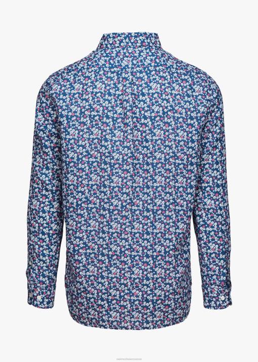 SWIMS flore marine chemise en lin imprimé amalfi vêtements 8HDH195