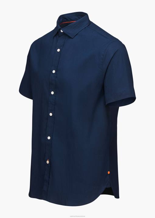 SWIMS marine chemise en seersucker palerme vêtements 8HDH227