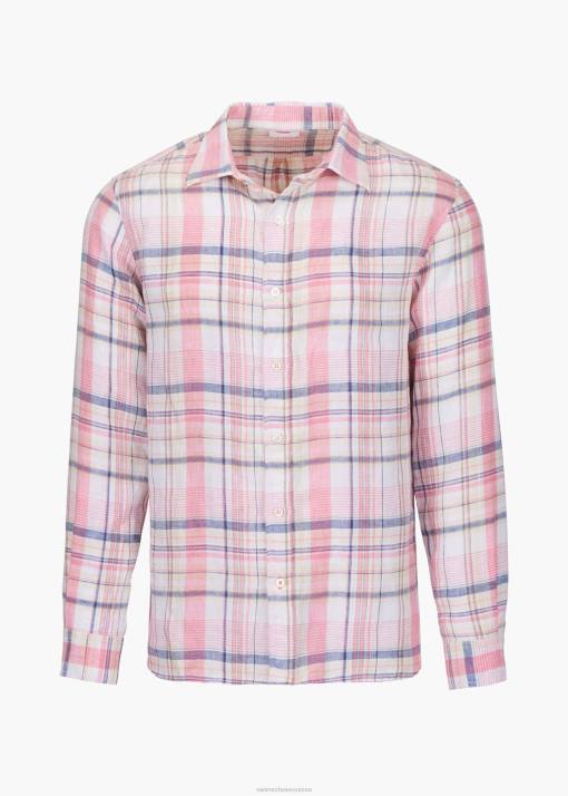 SWIMS plaid blanc chemise en lin à carreaux amalfi vêtements 8HDH249