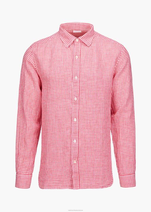 SWIMS vichy campari chemise en lin vichy amalfi vêtements 8HDH259