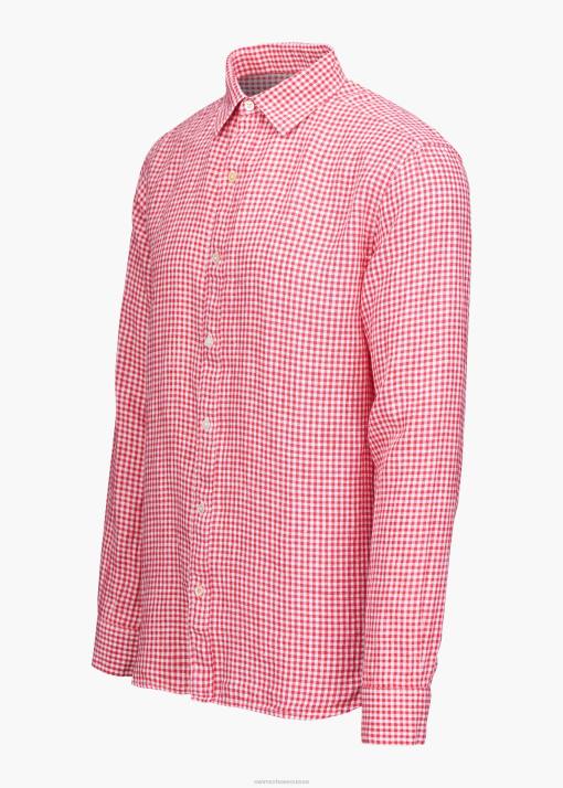 SWIMS vichy campari chemise en lin vichy amalfi vêtements 8HDH259