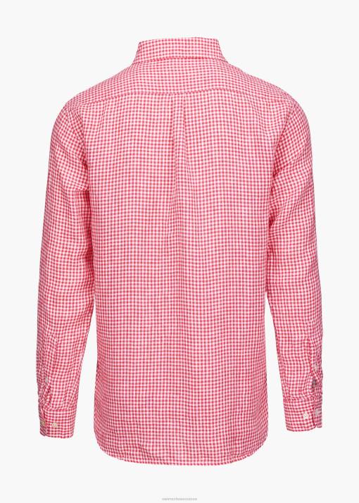 SWIMS vichy campari chemise en lin vichy amalfi vêtements 8HDH259