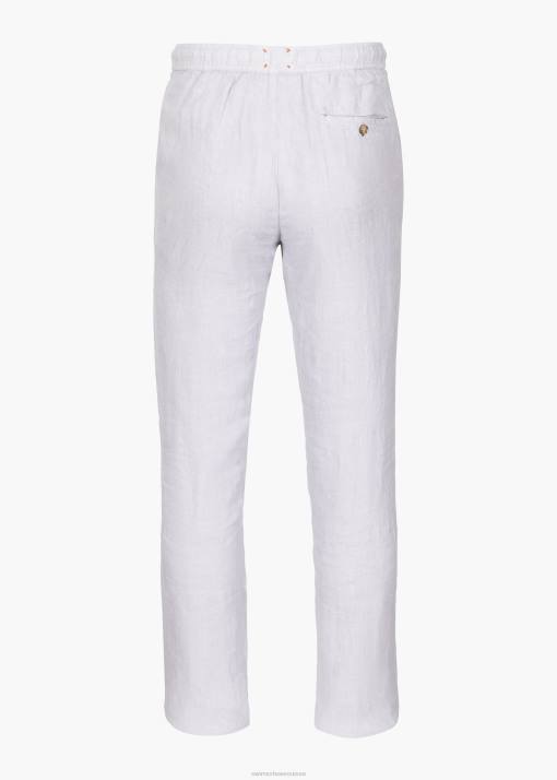 SWIMS blanc pantalon slim en lin amalfi vêtements 8HDH278