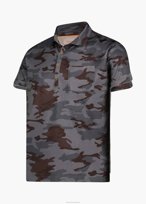 SWIMS camouflage gris polo à manches courtes vêtements 8HDH234
