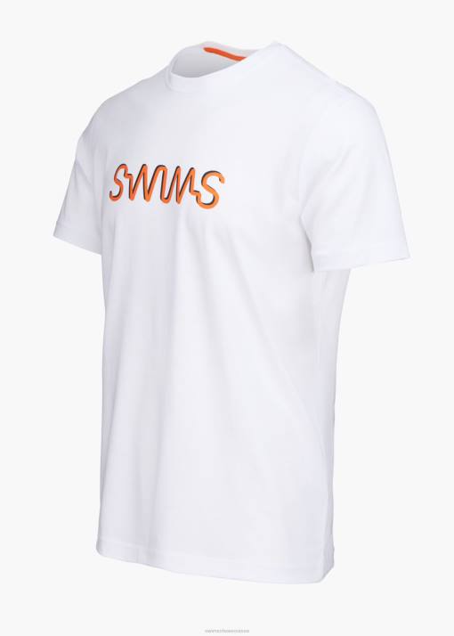SWIMS blanc t-shirt graphique ravello vêtements 8HDH217