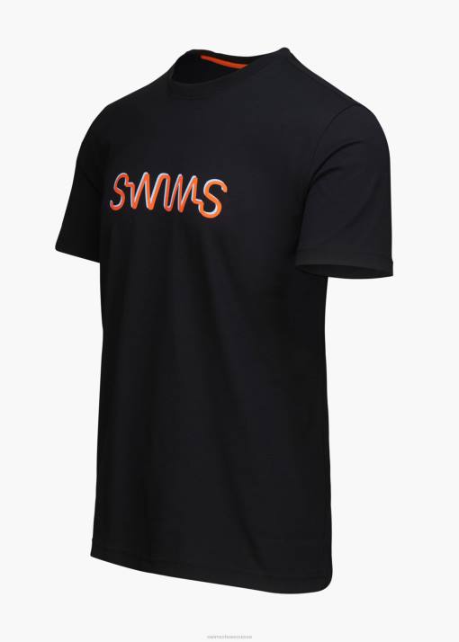 SWIMS noir t-shirt graphique ravello vêtements 8HDH257